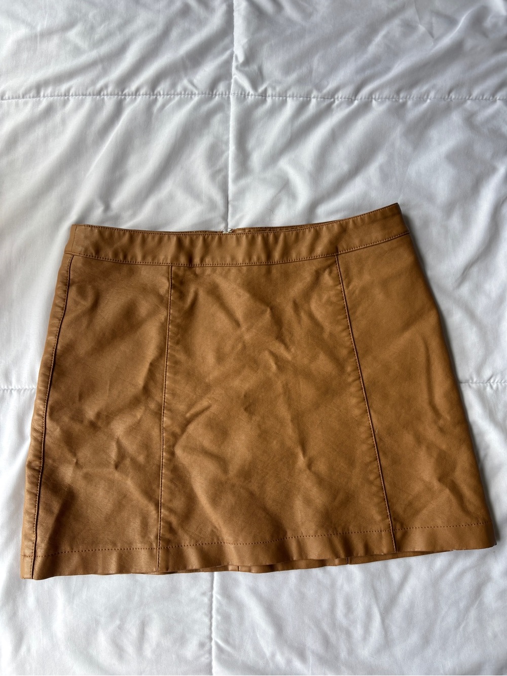 Forever 21 Tan A-Line Mini Skirt